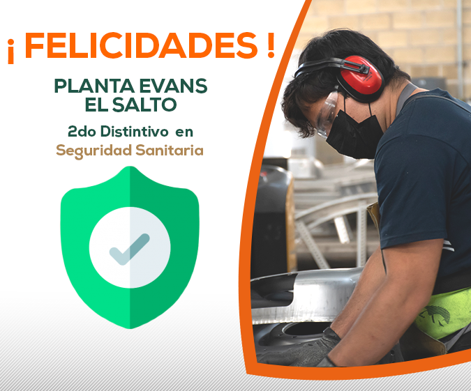 Evans obtiene su segundo distintivo de seguridad sanitaria.